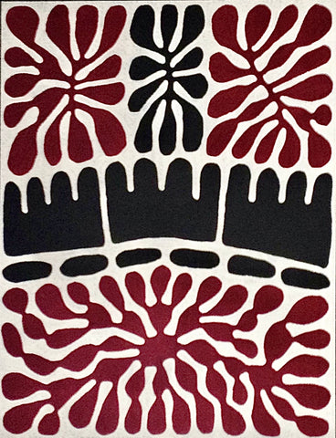 A 90x120cm painting by Aboriginal artist Mitjili Naparrula.