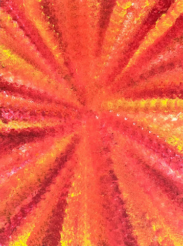 A painting by Rachel Nambula depicting her yam dreaming 93x71cm