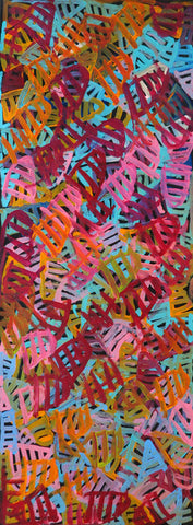 Emily Pwerle 'Awelye (Women's Ceremony)' painting, 120x45cm