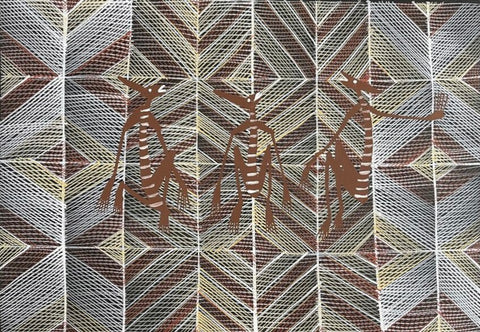 Eddie Blitner 'Mimi Spirits' painting 36x51cm