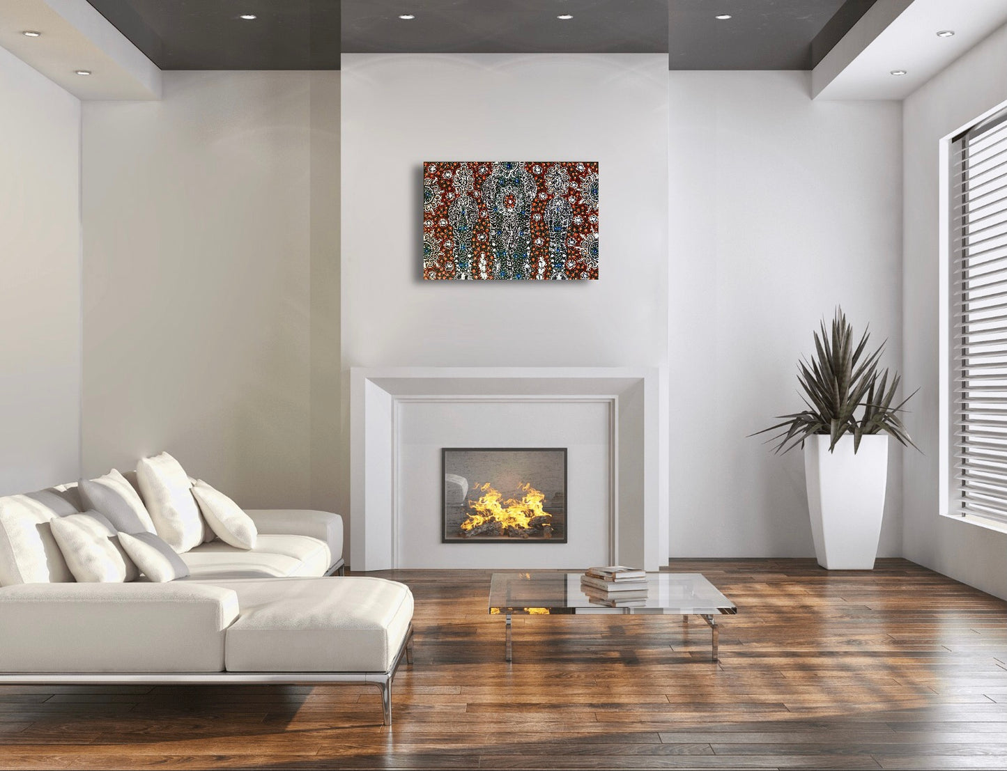 Colleen Wallace Nungarrayi 'Dreamtime Sisters' painting 60x90cm