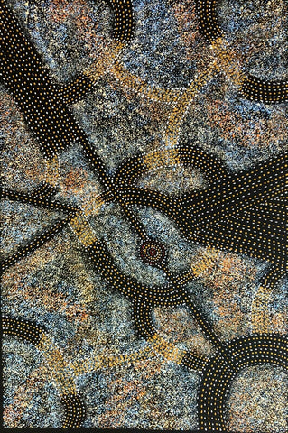 Gracie Morton Pwerle 'Bush Plum Dreaming' painting 90x60cm