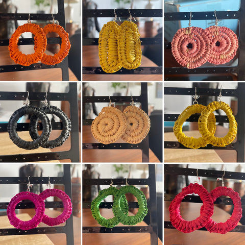 Raffia Earrings - Great gifts