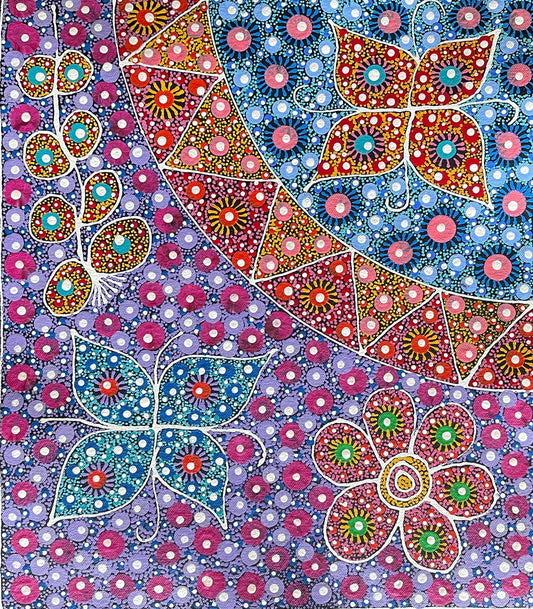 Anna Tilmouth Napangardi 'Atnyerlenge (Native Fuchsia)' painting 36x31cm