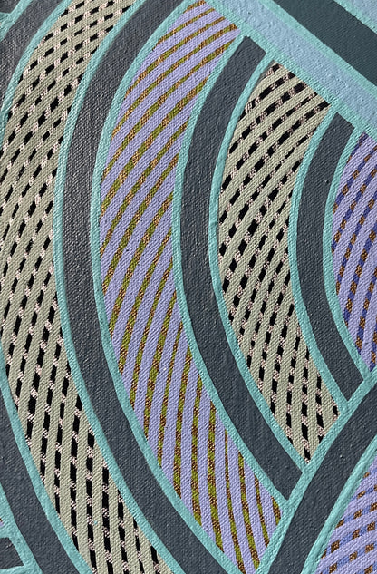Close-up of artwork by Ruby Djikarra Alderton
