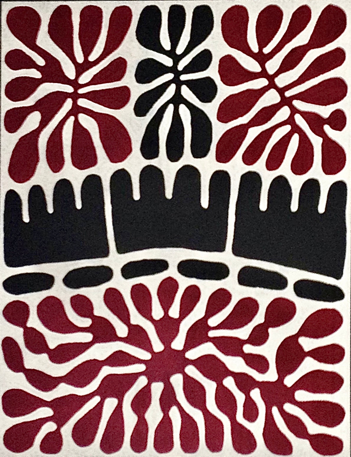 A 90x120cm painting by Aboriginal artist Mitjili Naparrula.