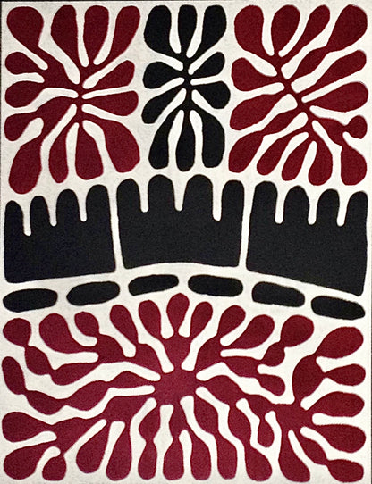 A 90x120cm painting by Aboriginal artist Mitjili Naparrula.