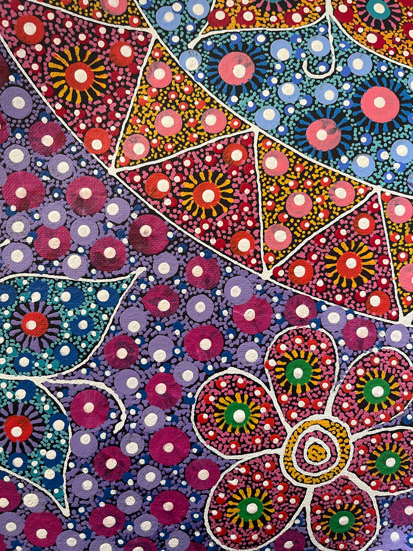 Anna Tilmouth Napangardi 'Atnyerlenge (Native Fuchsia)' painting 36x31cm