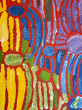 Close-up of a yarla painting by Lorna Fencer Napurrula.