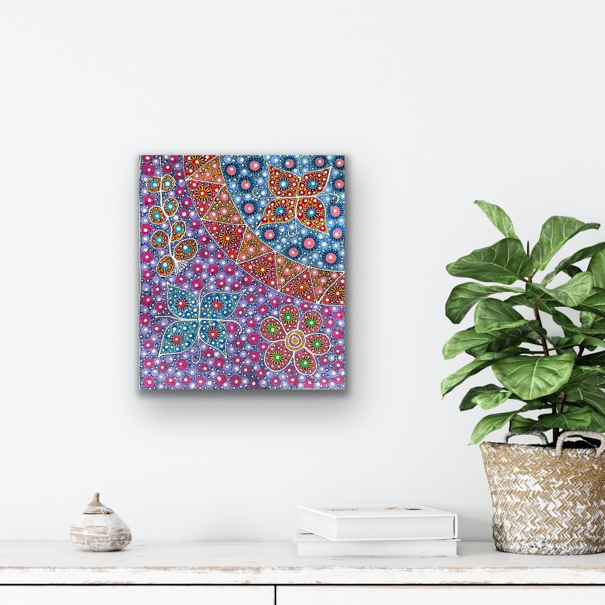 Anna Tilmouth Napangardi 'Atnyerlenge (Native Fuchsia)' painting 36x31cm