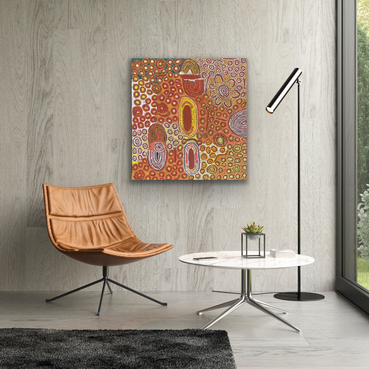 Marlene Young Nungarrayi 'My Country' painting, 105x95cm lifestyle photo