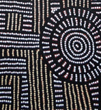 Close-up of a painting by Bambatu Napangardi.