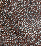 Close-up of a Tree Root Dreaming painting by Lynette Corby Nungurrayi with Maroon, white, and black colours.