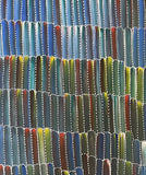 Close-up view of a painting by Jeannie Mills Pwerle, 90x60cm.