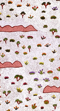 Diane Ross Kemarre 'My Country' painting 60x31cm
