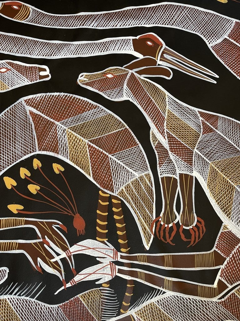 Eddie Blitner 'Billabong Scene' painting 95x147cm
