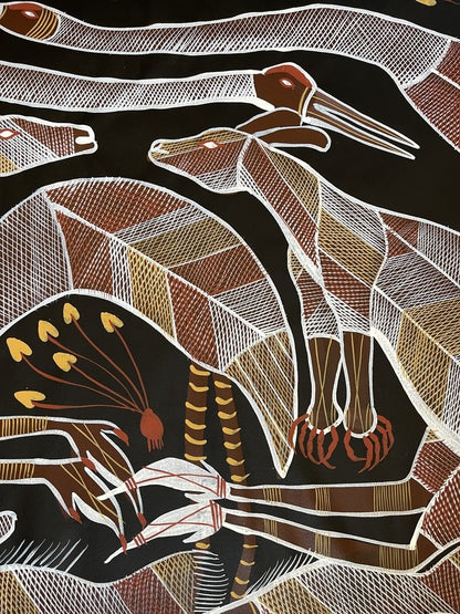 Eddie Blitner 'Billabong Scene' painting 95x147cm