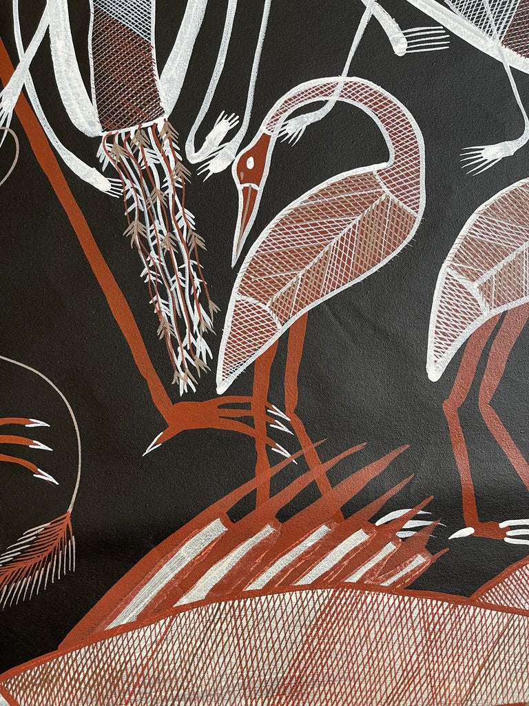 Eddie Blitner 'Million dollar fish' painting 94x144cm