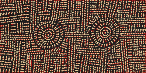 Bambatu Napangardi 'Kungka Tjukurrpa' painting, 30x60cm