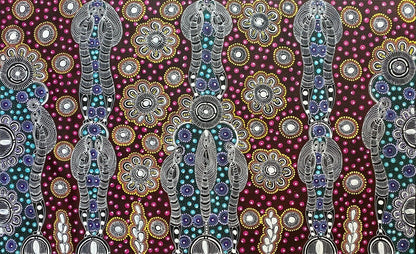 Colleen Wallace Nungarrayi 'Dreamtime Sisters' painting 90x150cm