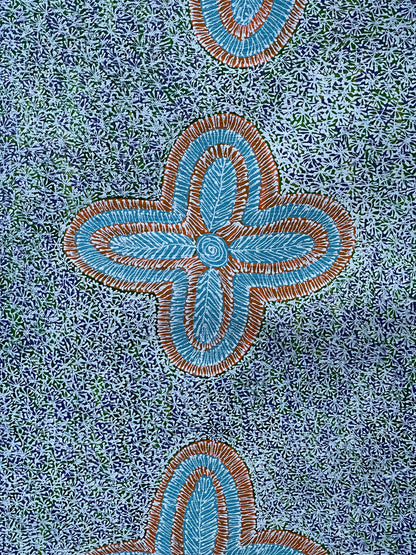 Audrey Morton Kngwarreye Ilyarnayt Flower painting 89x30cm