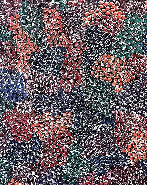 Eileen Bird Kngwarreye 'Arlatyeye (Pencil Yam) Dreaming' painting 80x183cm Multi