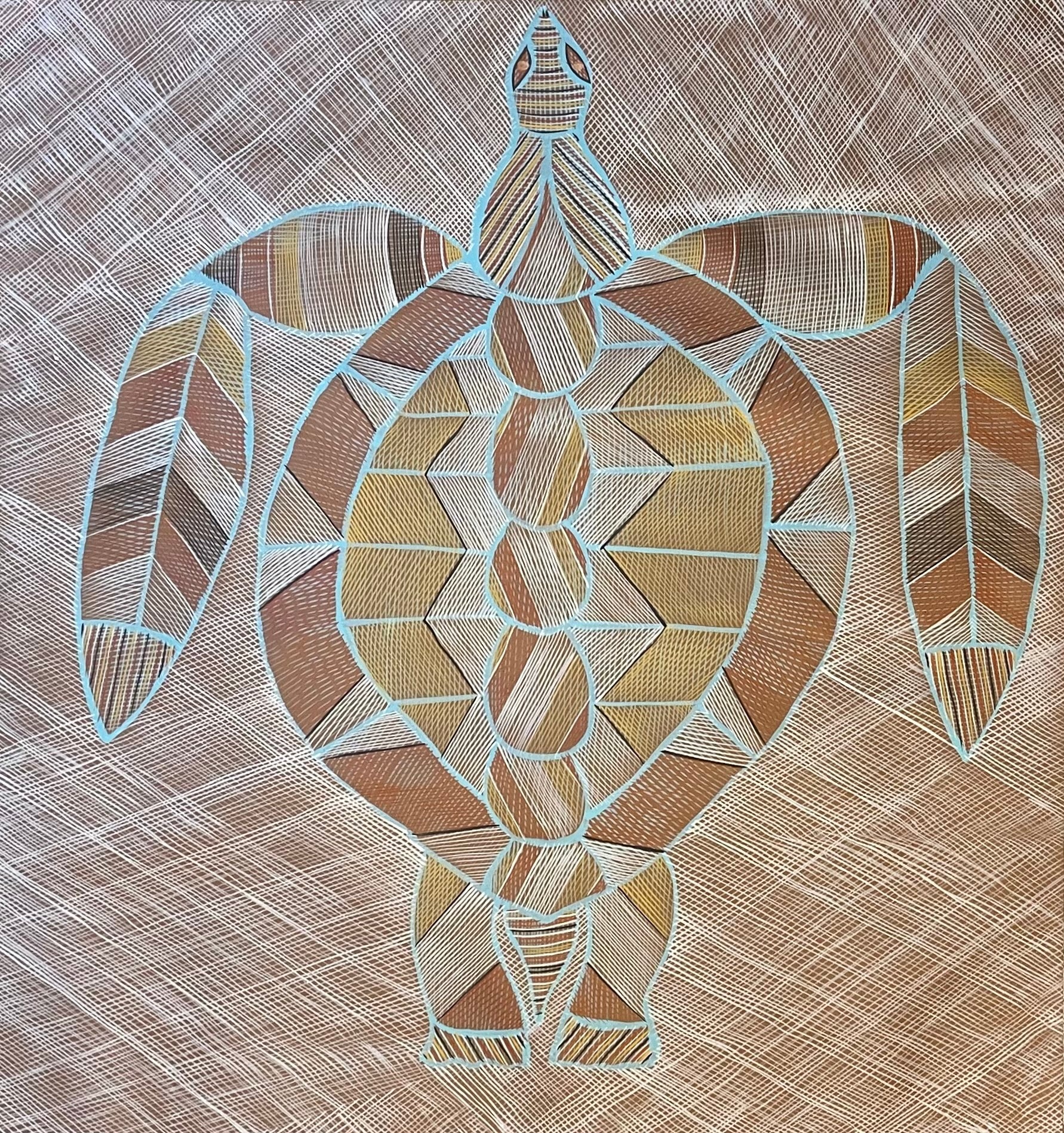 Eddie Blitner 'Turtle' painting 111x105cm