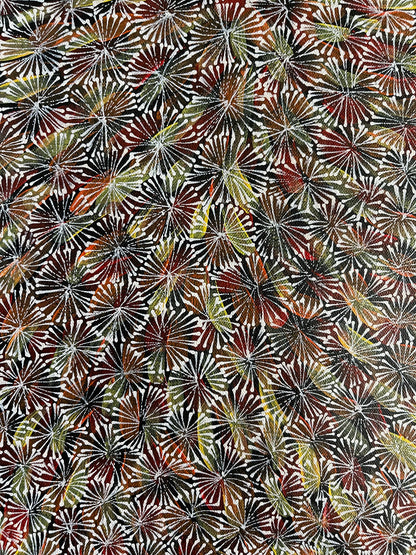 Audrey Morton Kngwarreye Alpitye/Bush Flowers painting 30x30cm