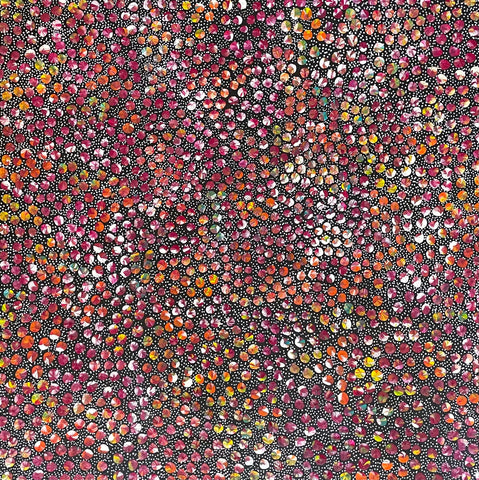 Eileen Bird Kngwarreye 'Arlatyeye (Pencil Yam) Dreaming' painting 45x45cm Multi