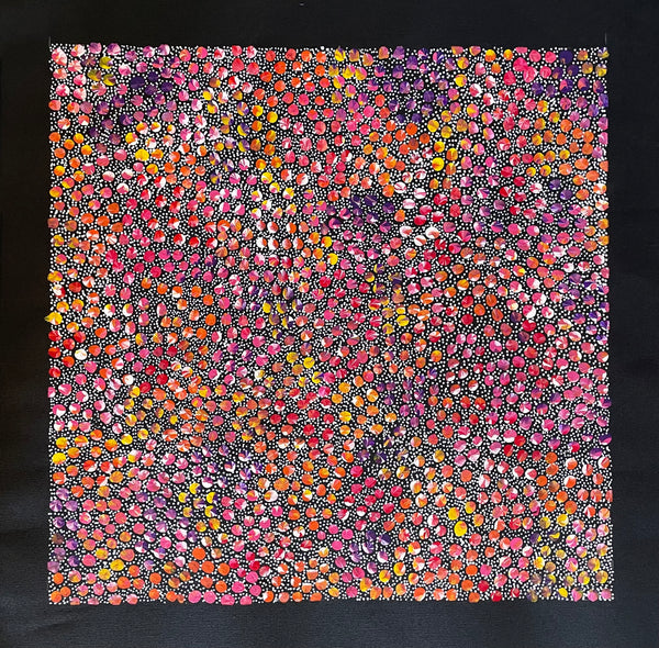 Eileen Bird Kngwarreye 'Arlatyeye (Pencil Yam) Dreaming' painting 45x45cm Multi