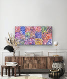 Polly Ngale Bush Plum (Arnwekety) Dreaming painting 110x200cm Multicoloured