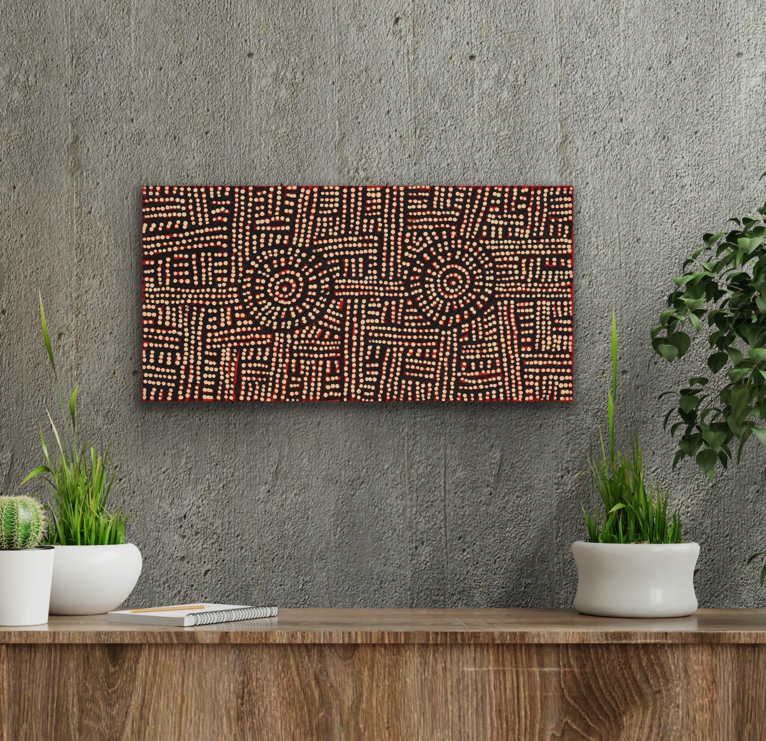 Bambatu Napangardi 'Kungka Tjukurrpa' painting, 30x60cm