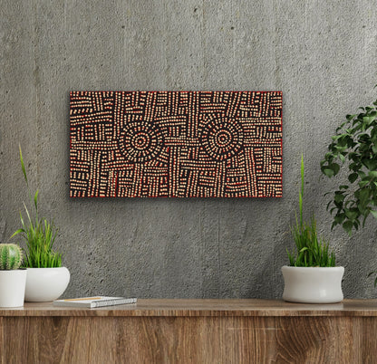 Bambatu Napangardi 'Kungka Tjukurrpa' painting, 30x60cm