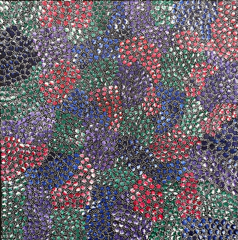 Eileen Bird Kngwarreye 'Arlatyeye (Pencil Yam) Dreaming' painting 60x60cm Multi