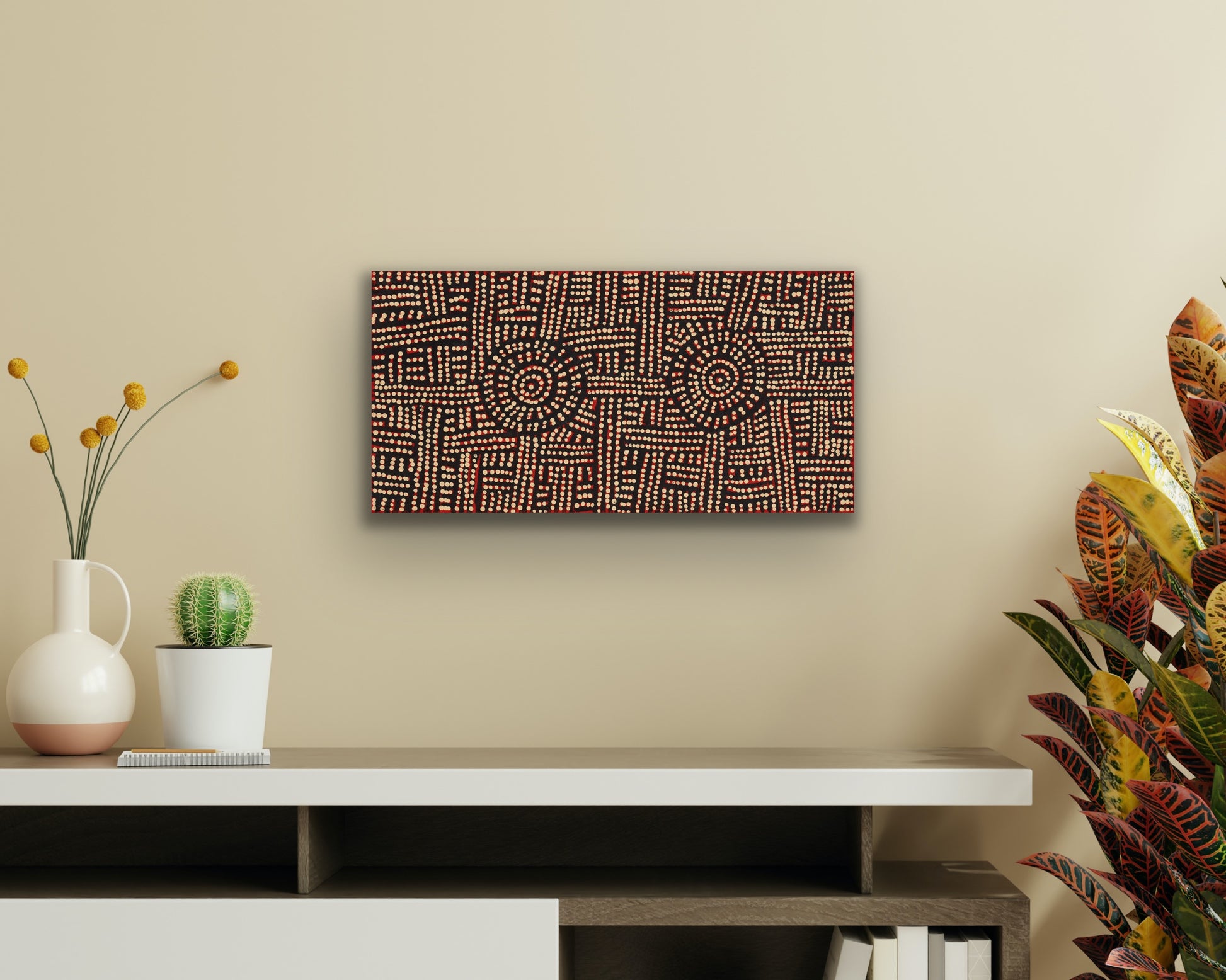 Bambatu Napangardi 'Kungka Tjukurrpa' painting, 30x60cm