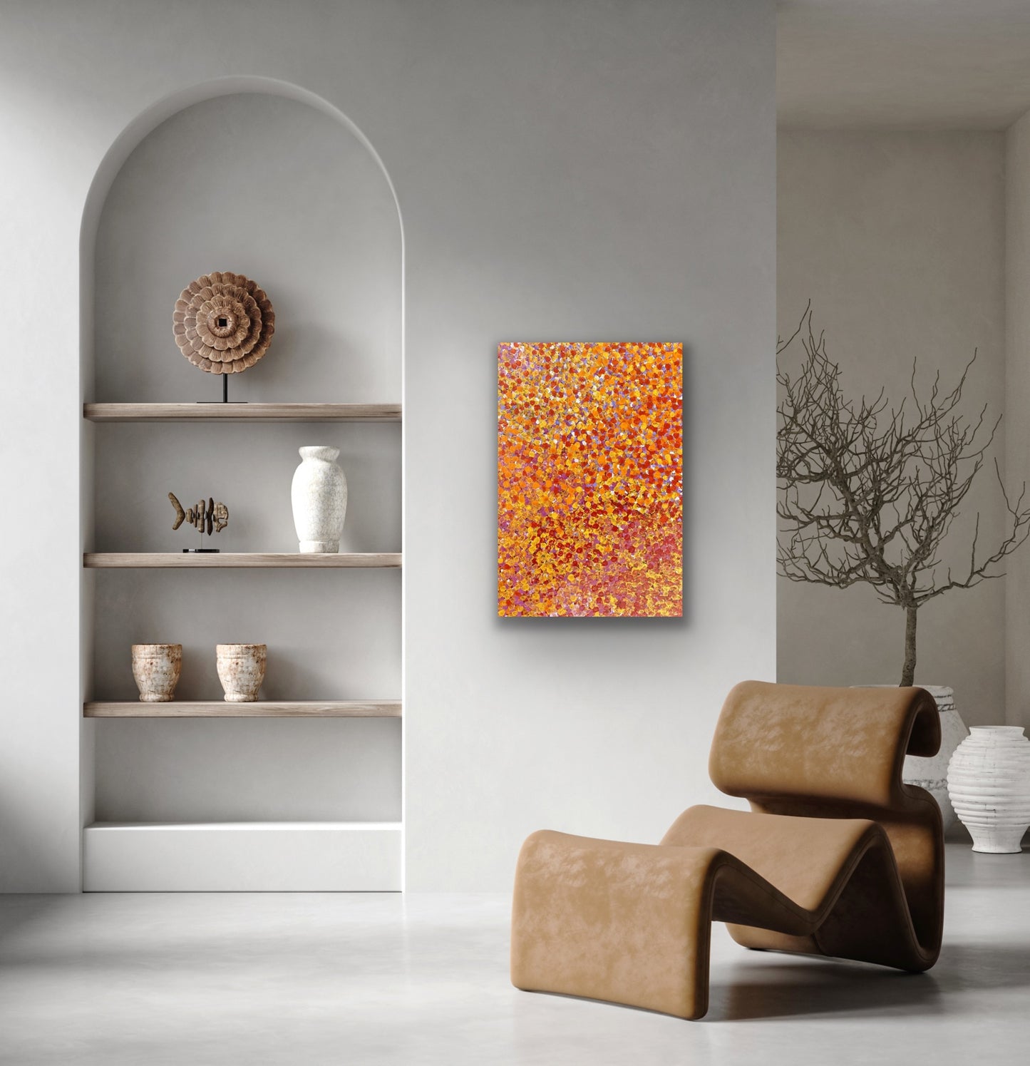 Bessie Pitjara 'Anwekety (Bush Plum)' painting, 90x60cm