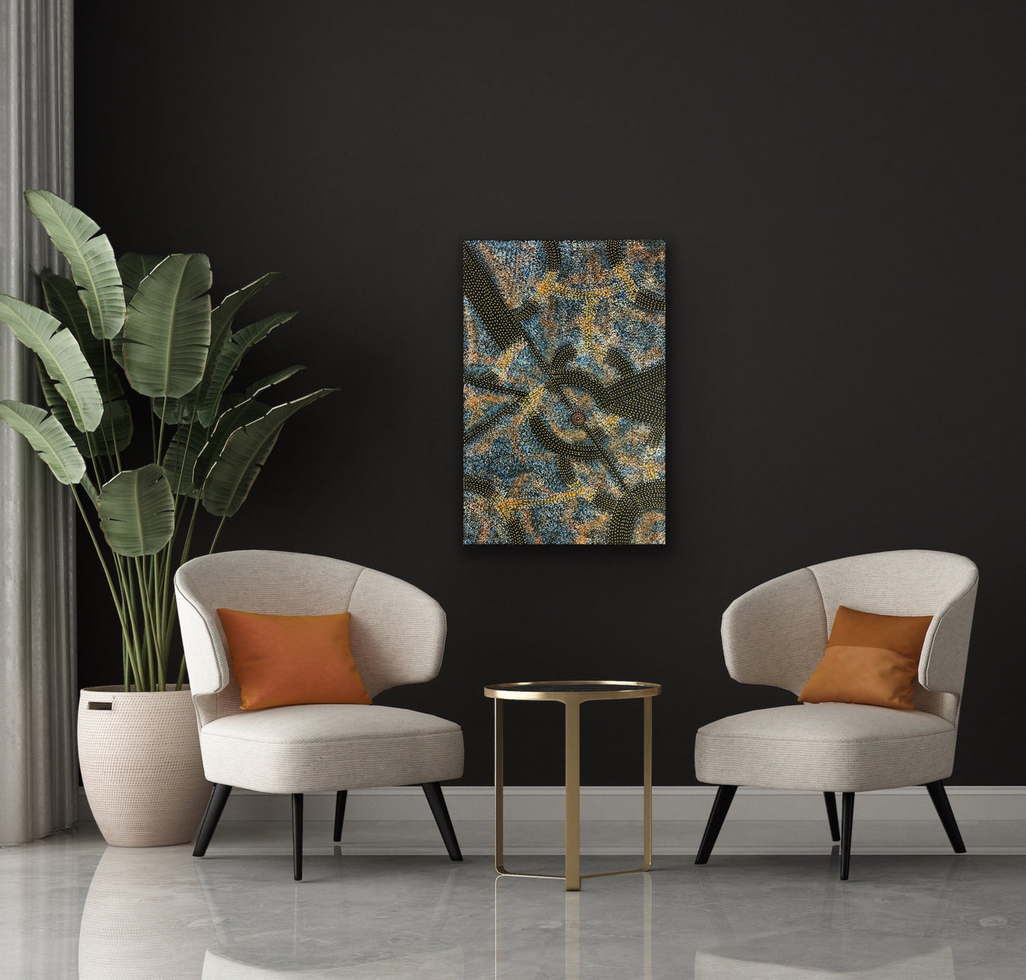 Gracie Morton Pwerle 'Bush Plum Dreaming' painting 90x60cm