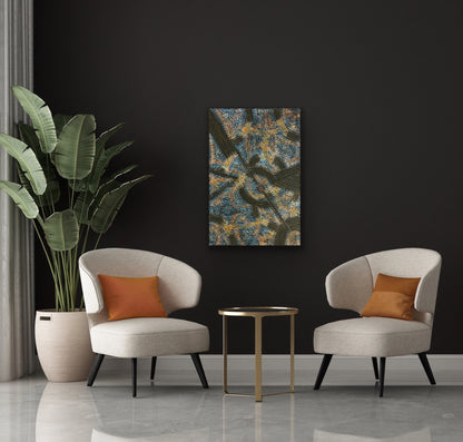 Gracie Morton Pwerle 'Bush Plum Dreaming' painting 90x60cm