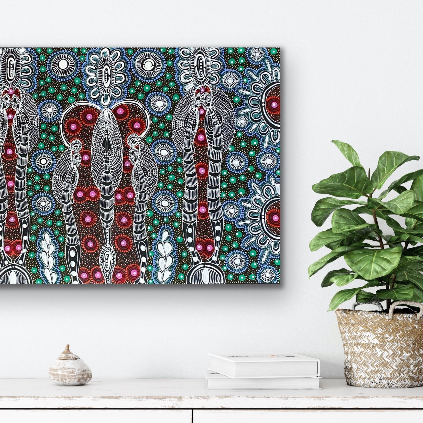Colleen Wallace Nungarrayi 'Dreamtime Sisters' painting 60x90cm