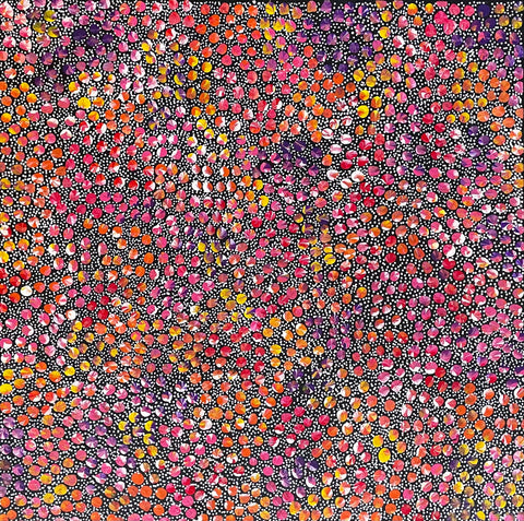 Eileen Bird Kngwarreye 'Arlatyeye (Pencil Yam) Dreaming' painting 45x45cm Multi