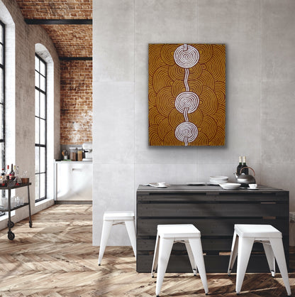 Gail Napangardi 'Bush Onion Dreaming' painting 90x120cm