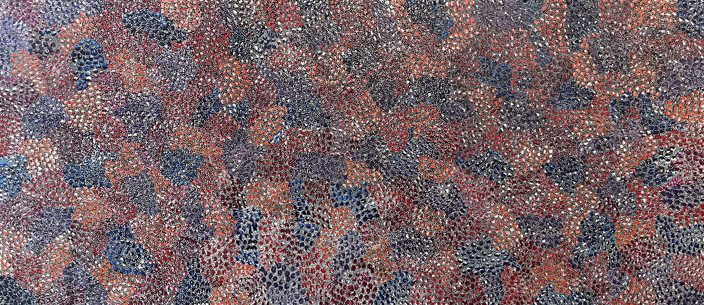 Eileen Bird Kngwarreye 'Arlatyeye (Pencil Yam) Dreaming' painting 80x183cm Multi