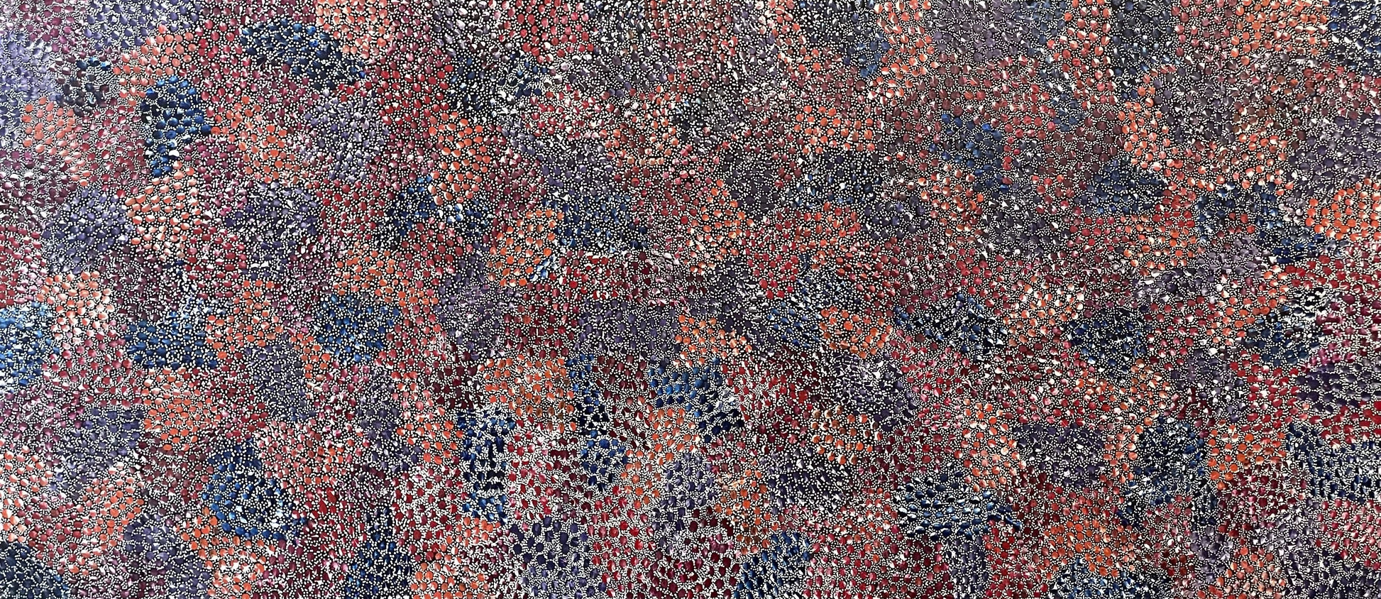 Eileen Bird Kngwarreye 'Arlatyeye (Pencil Yam) Dreaming' painting 80x183cm Multi