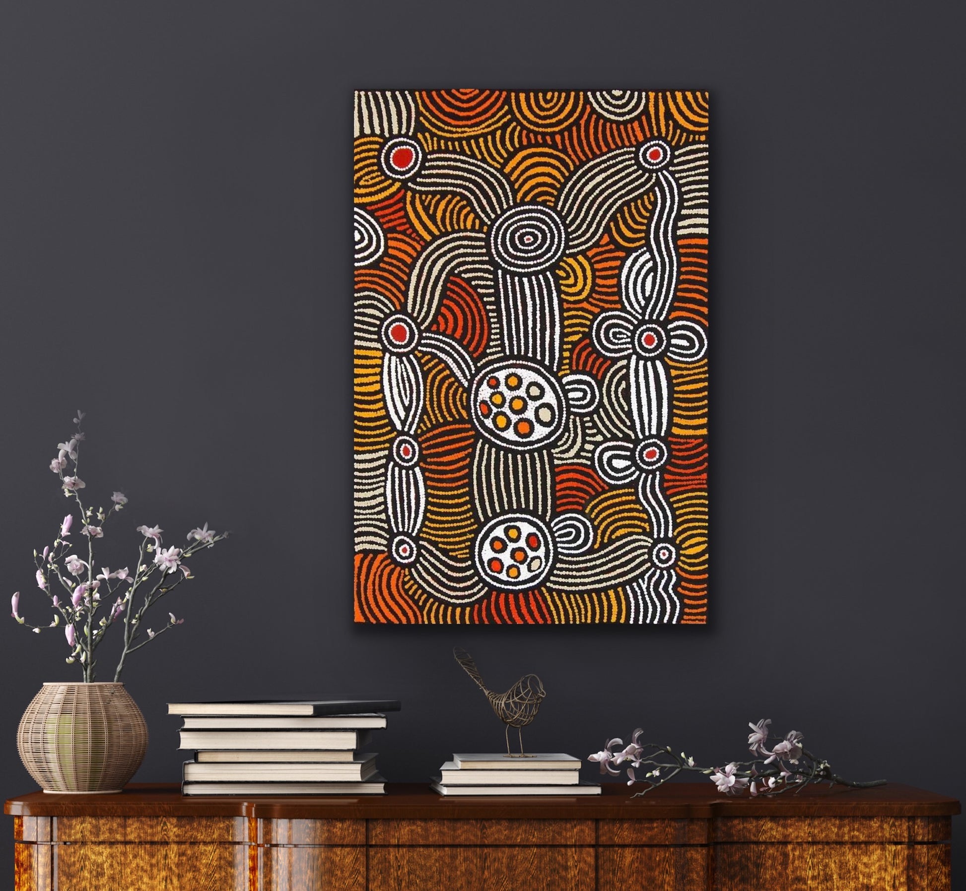 Fiona Young Napanangka 'My Country' painting 95x61cm