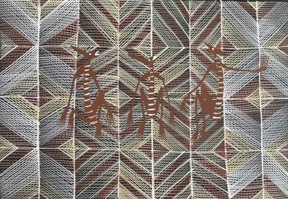 Eddie Blitner 'Mimi Spirits' painting 36x51cm