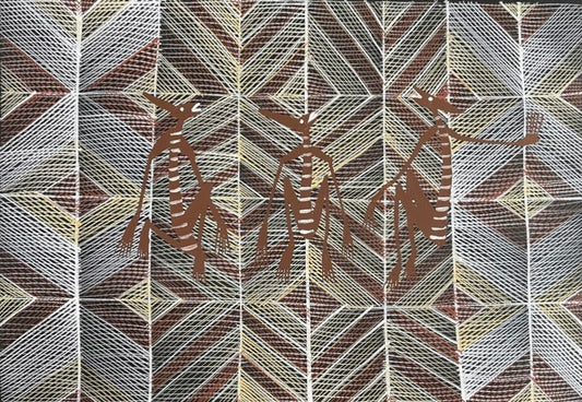 Eddie Blitner 'Mimi Spirits' painting 36x51cm