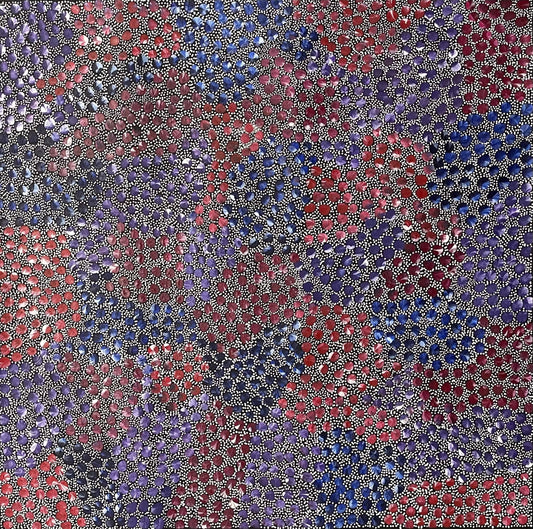 Eileen Bird Kngwarreye 'Arlatyeye (Pencil Yam) Dreaming' painting 60x60cm Multi