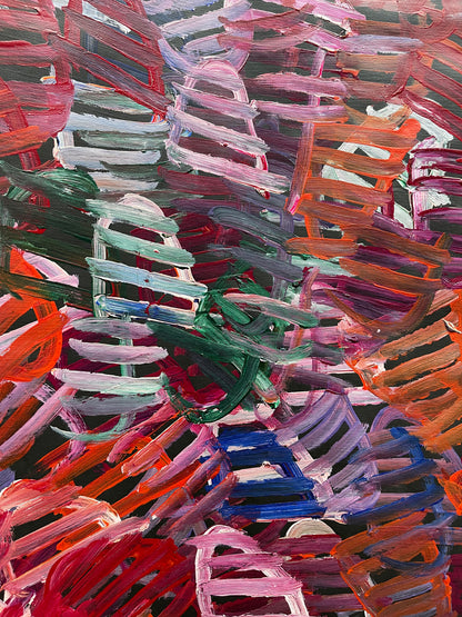 Emily Pwerle 'Awelye (Women's Ceremony) Atnwengerrp' painting 90x90cm