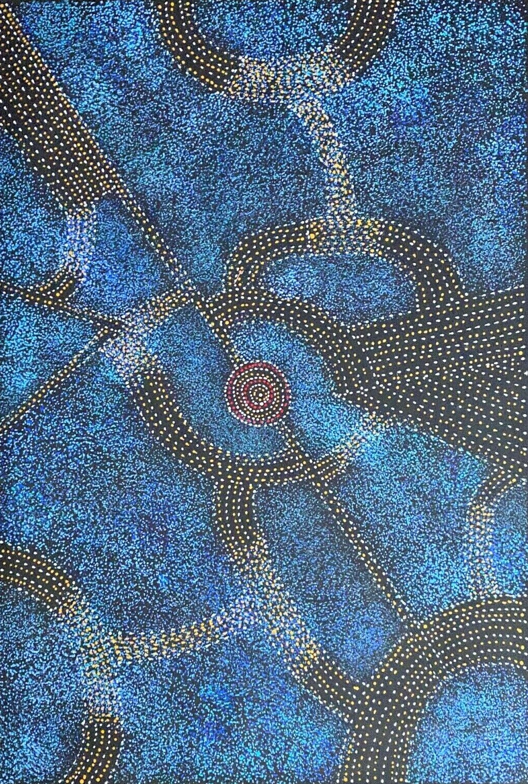 Gracie Morton Pwerle 'Bush Plum Dreaming' painting 90x60cm