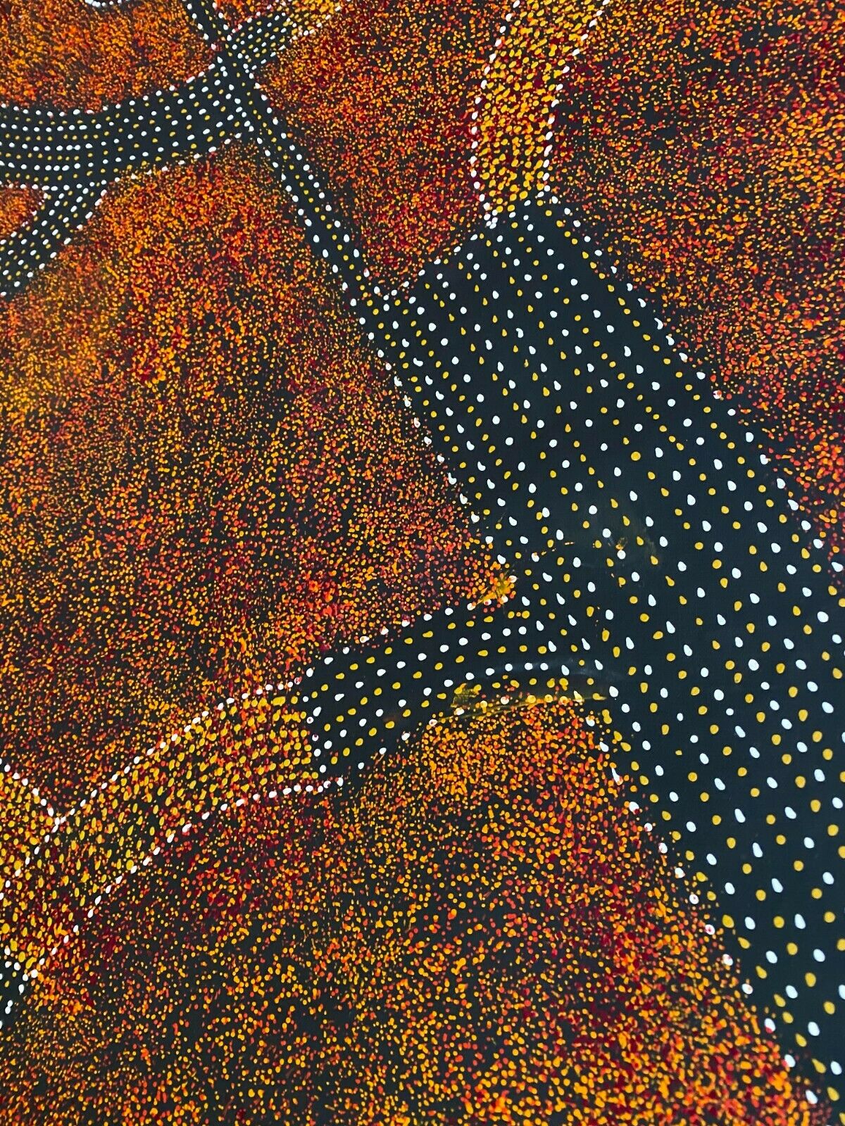 Gracie Morton Pwerle 'Bush Plum Dreaming' painting 95x150cm